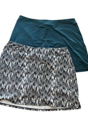 Tranquility Set of 2 polyester spandex skorts WMS sz XXL golf  tennis pickleball